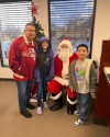 Santa with family