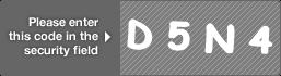 captcha code for visual authentication  letter D number 5 letter N number 4