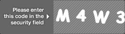 captcha code for visual authentication  letter M number 4 letter W number 3
