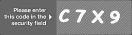 captcha code for visual authentication  letter C number 7 letter X number 9