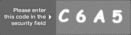 captcha code for visual authentication  letter C number 6 letter A number 5