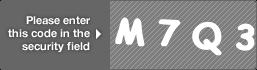 captcha code for visual authentication  letter M number 7 letter Q number 3
