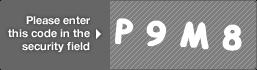 captcha code for visual authentication  letter P number 9 letter M number 8
