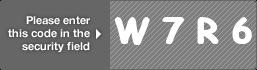 captcha code for visual authentication  letter W number 7 letter R number 6