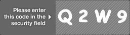 captcha code for visual authentication  letter Q number 2 letter W number 9