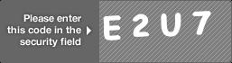 captcha code for visual authentication  letter E number 2 letter U number 7