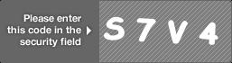 captcha code for visual authentication   letter S number 7 letter V number 4